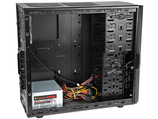 Gabinete Thermaltake V3 Black Edition con fuente de 450W, ATX, Color Negro