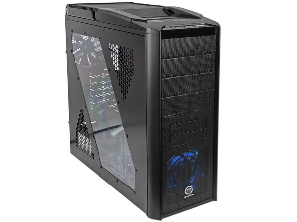 Gabinete Thermaltake V9 BlacX Edition con Dual Dock Station para D.D SATA y ventilador superior de 230mm  (no incluye fuente de poder) Color Negro