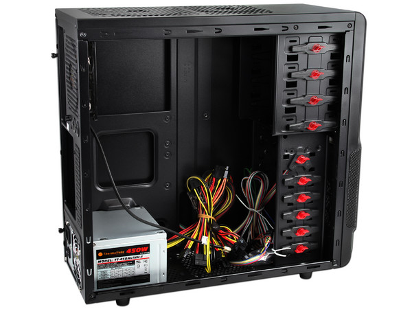 Gabinete Thermaltake Doker Lite con fuente de 450W, ATX, Color Negro