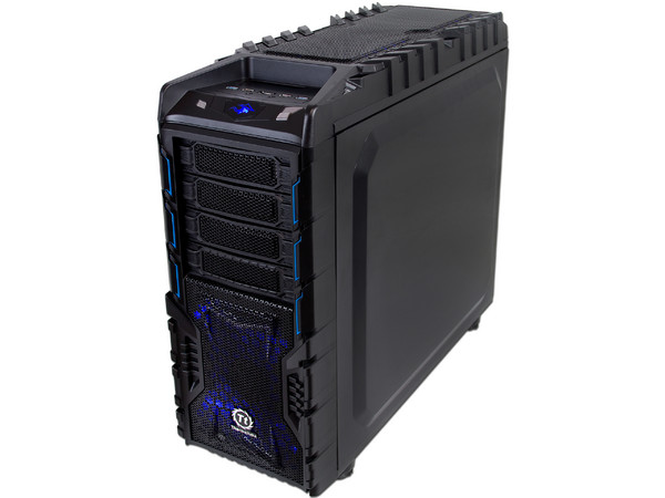 Gabinete Thermaltake Overseer RX-1 con ventilador frontal y superior de 200mm de Leds Azules, con Dual Dock Station para D.D SATA (no incluye fuente de poder) Color Negro