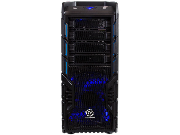 Gabinete Thermaltake Overseer RX-1 con ventilador frontal y superior de 200mm de Leds Azules, con Dual Dock Station para D.D SATA (no incluye fuente de poder) Color Negro