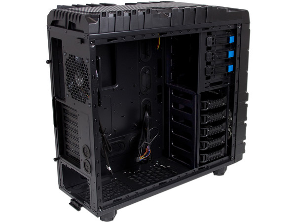 Gabinete Thermaltake Overseer RX-1 con ventilador frontal y superior de 200mm de Leds Azules, con Dual Dock Station para D.D SATA (no incluye fuente de poder) Color Negro