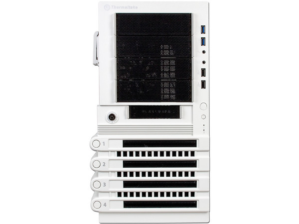 Gabinete Thermaltake Level 10 GTS Snow Edition con Ventilador frontal 200mm de Led Azul, no incluye fuente de poder.