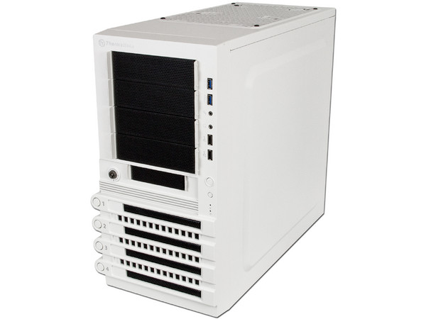 Gabinete Thermaltake Level 10 GTS Snow Edition con Ventilador frontal 200mm de Led Azul, no incluye fuente de poder.