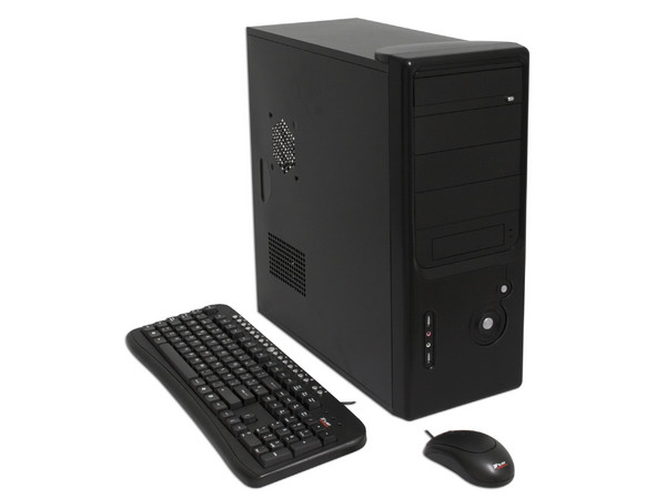 KIT True Basix PRIN-K de Gabinete (500w), Teclado y Mouse. Color Negro