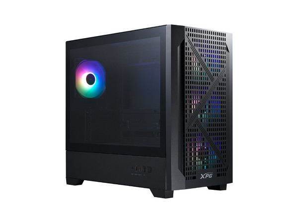 Gabinete XPG Lander 300, Mid Tower, Micro-ATX, No Incluye Fuente de Poder. Color Negro.