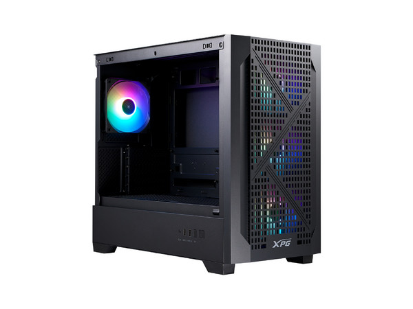 Gabinete XPG Lander 300, Mid Tower, Micro-ATX, No Incluye Fuente de Poder. Color Negro.