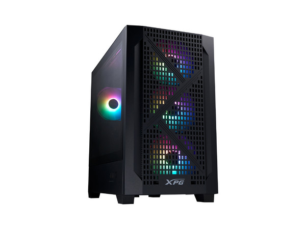 Gabinete XPG Lander 300, Mid Tower, Micro-ATX, No Incluye Fuente de Poder. Color Negro.