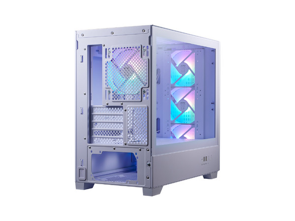 Gabinete XPG Lander 300, Mid Tower, Micro ATX, Incluye 4 Ventiladores ARGB, Panel de Cristal Templado, No Incluye Fuente de Poder. Color Blanco.