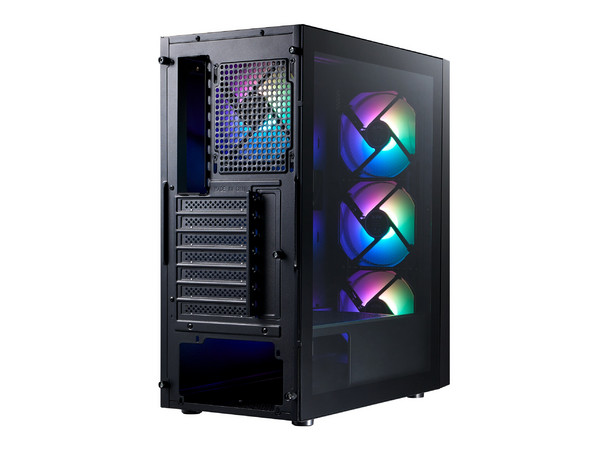 Gabinete XPG Lander 501, Mid Tower, E-ATX, Incluye 4 Ventiladores ARGB, Panel de Cristal Templado, No Incluye Fuente de Poder. Color Negro.