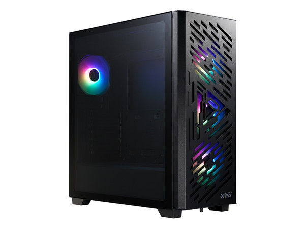 Gabinete XPG Lander 501, Mid Tower, E-ATX, Incluye 4 Ventiladores ARGB, Panel de Cristal Templado, No Incluye Fuente de Poder. Color Negro.
