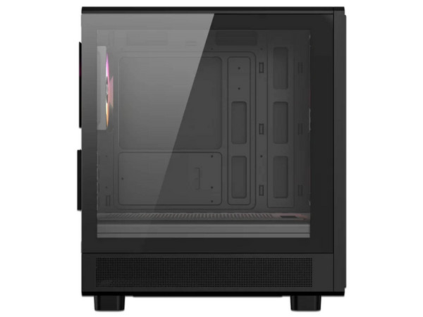 Gabinete XYZ ATOM, Mid Tower, Micro-ATX, Panel de Cristal Templado, Incluye 3 Ventiladores ARGB de 120mm, No Incluye Fuente de Poder. Color Negro.