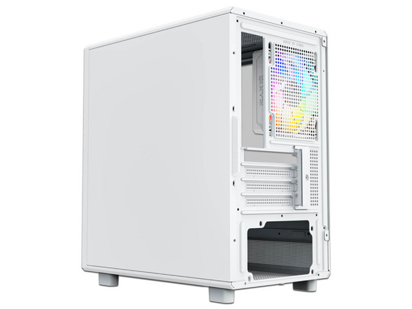 Gabinete XYZ Atom, Mid Tower, Micro-ATX, Panel de Cristal Templado, No Incluye Fuente de Poder. Color Blanco.