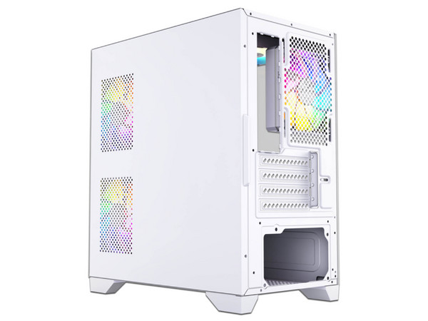 Gabinete XYZ Titanium View Lite, Mid Tower, Micro-ATX, Panel de Cristal Templado, No Incluye Fuente de Poder. Color Blanco.
