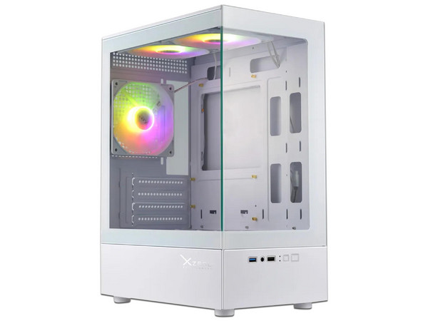 Gabinete Gamer Xzeal X-Zynergy, Mid-Tower, M-ATX/ITX, Incluye 3 Ventiladores RGB, (No incluye fuente de poder), Color Blanco.