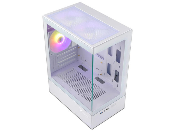 Gabinete Gamer Xzeal X-Zynergy, Mid-Tower, M-ATX/ITX, Incluye 3 Ventiladores RGB, (No incluye fuente de poder), Color Blanco.