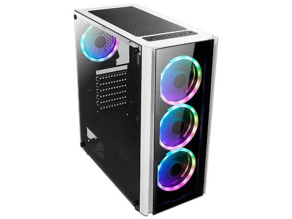 Gabinete Gamer Xzeal XZ110-1, ATX, (Sin Fuente de Poder). Color Blanco.