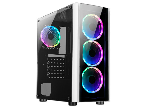 Gabinete Gamer Xzeal XZ110-1, ATX, (Sin Fuente de Poder). Color Blanco.