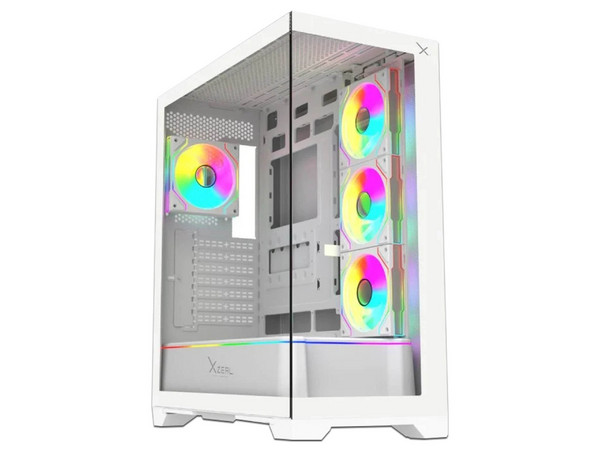 Gabinete XZEAL XZ160, Full Tower, E-ATX, Incluye 3 Ventiladores de 120mm, No Incluye Fuente de Poder. Color Blanco.