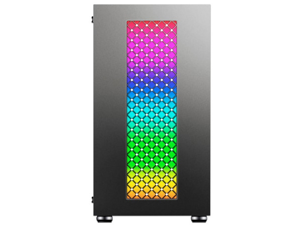 Gabinete Gamer Yaguaret Flicker, Micro-ATX, ARGB, (No incluye fuente de poder). Color Negro.