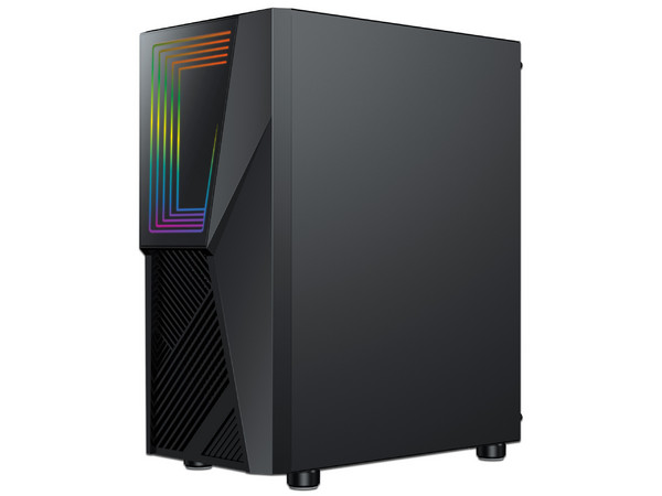 Gabinete Gamer Yaguaret Infinity, RGB, ATX, (sin fuente de poder), color Negro.