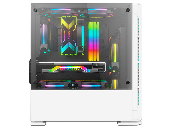 Gabinete Yeyian YCH-042820 HAIZEN 2500, Micro-ATX, (no incluye fuente de pode). Color Blanco.