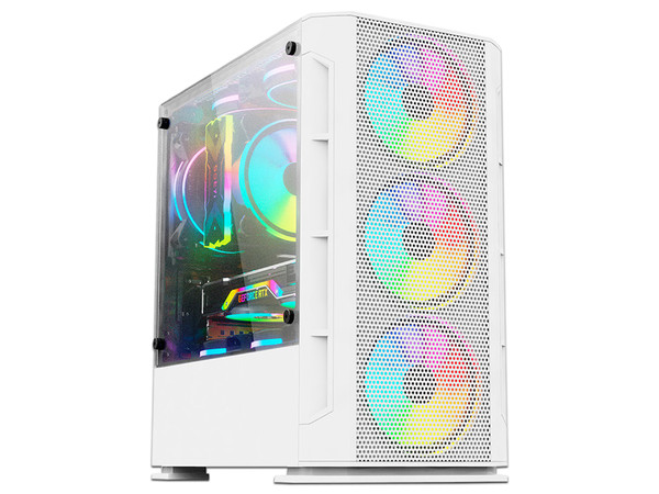 Gabinete Yeyian YCH-042820 HAIZEN 2500, Micro-ATX, (no incluye fuente de pode). Color Blanco.