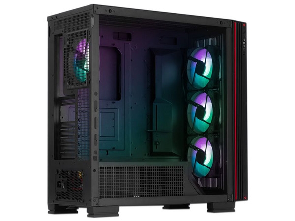 Gabinete Gamer Yeyian MIRAGE X, Mid-Tower, E-ATX, (sin fuente de poder). Color Negro.