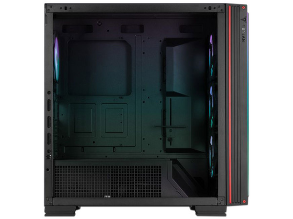 Gabinete Gamer Yeyian MIRAGE X, Mid-Tower, E-ATX, (sin fuente de poder). Color Negro.