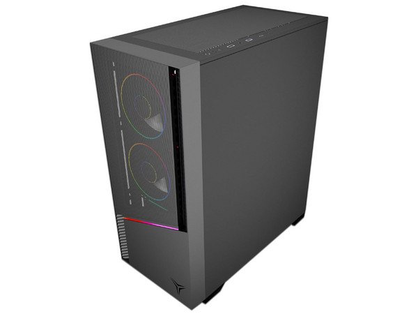 Gabinete Yeyian ELARA, Midi-Tower, ATX/Micro-ATX, USB 2.0/3.0, Sin Fuente, 4 Ventiladores Instalados, Negro