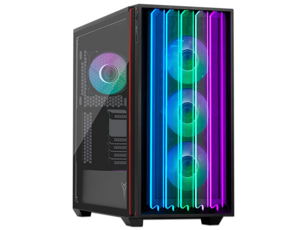 Gabinete Gamer Yeyian MIRAGE  S, Mid-Tower, ATX, (sin fuente de poder). Color Negro.