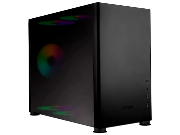 Gabinete Gamer Yeyian YCM-APPHO-01 Phoenix, ATX, Mid-Tower, (no incluye fuente de poder). Color Negro.