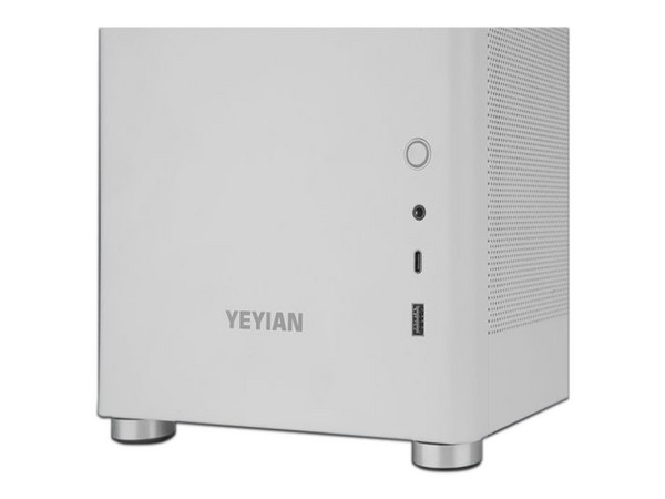 Gabinete Gamer Yeyian Hussar Plus, Mid-Tower, ATX, (sin fuente de poder). Color Blanco.
