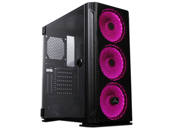 Gabinete Yeyian Hollow 2500, ATX, RGB, (Fuente de poder no incluida).
