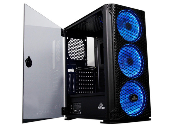 Gabinete Yeyian Hollow 2500, ATX, RGB, (Fuente de poder no incluida).