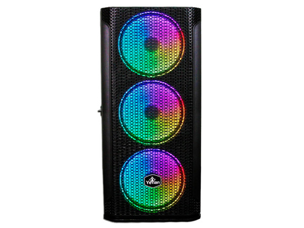 Gabinete Yeyian Hollow 2500, ATX, RGB, (Fuente de poder no incluida).