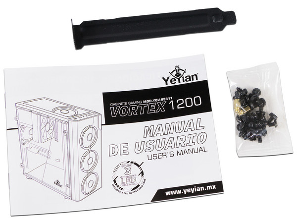 Gabinete Yeyian Vortex 1200, ATX, Sin fuente de poder. Color Negro.