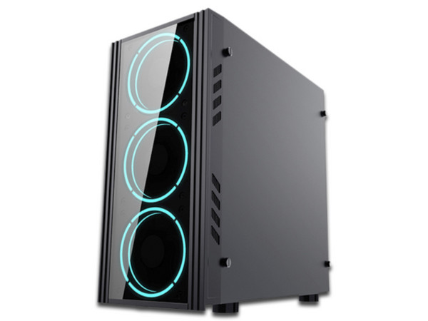 Gabinete Yeyian Kalt 1101, Micro-ATX, (sin fuente de poder). Color Negro.