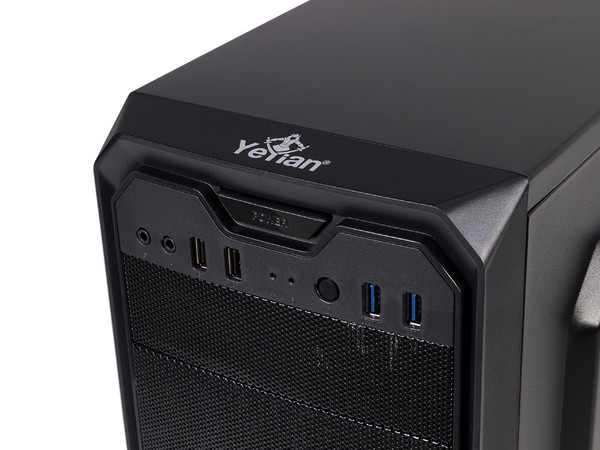 Gabinete Gamer Yeyian YNH-SL900 Stahl 900, ATX, (sin fuente de poder). Color Negro.