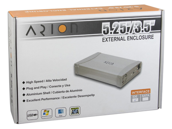 Gabinete Arion para unidades CD-R/W, DVD-R/W  de 5 1/4, Convierte tu unidad CD/DVD (IDE) en una unidad Externo USB 2.0