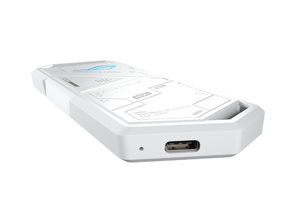 Gabinete ASUS ROG Strix Arion para Unidades de Estado Sólido M.2, Convierte tu SSD (M.2) en un SSD Externo USB-C 3.2. Color Blanco. (Iluminación ASUS Aura Sync).