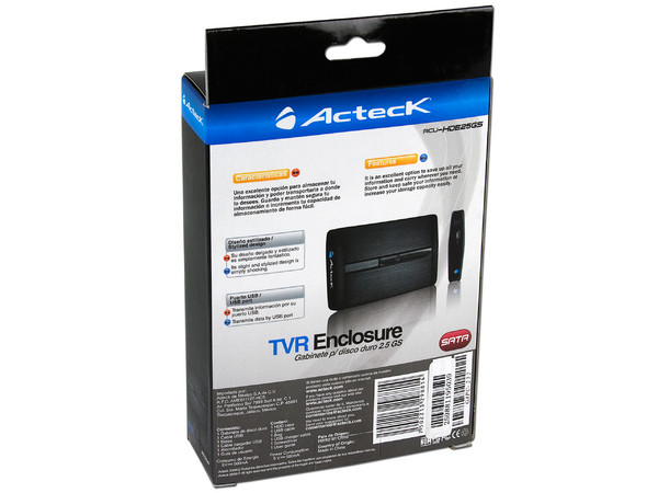 Gabinete Acteck ACU-HDE25GS para Disco Duro de 2.5