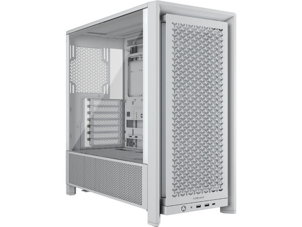 Gabinete Corsair Frame 4000D RS Modular, Mid-Tower, ATX, (sin fuente de poder). Color Blanco.