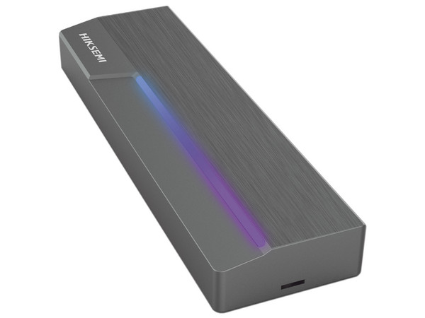 Gabinete para Unidad de Estado Solido M.2 y SATA Hiksemi HS-HUB-MDR USB-C RGB ASUS Aura Sync Hasta 10 Gbps.