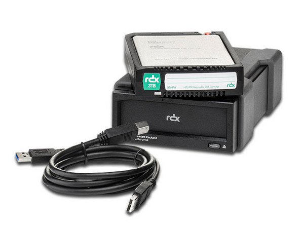 Docking Station HPE RDX USB 3.0 con Sistema de copia de seguridad en disco externo.