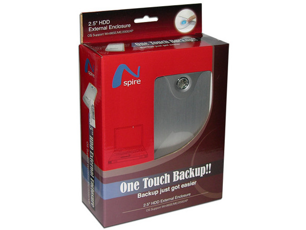 Gabinete Nspire One Touch Backup! para Disco Duro de 2.5