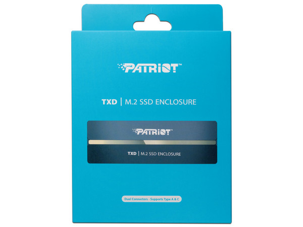Gabinete Para SSD Patriot TXD, Compatible con SDD M.2, USB Tipo C, Color Negro.