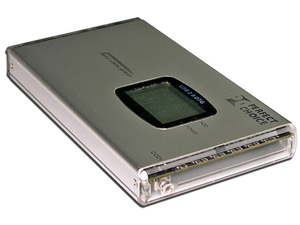 Gabinete para Disco Duro de Laptop (2.5 Pulg. IDE) con Pantalla, para descargar datos de unidades USB sin necesidad de una PC