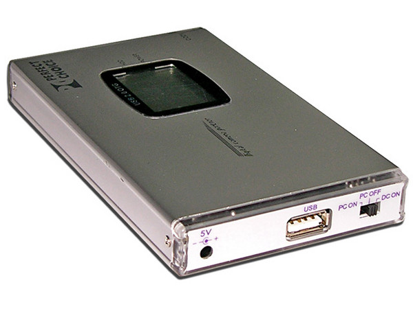 Gabinete para Disco Duro de Laptop (2.5 Pulg. IDE) con Pantalla, para descargar datos de unidades USB sin necesidad de una PC