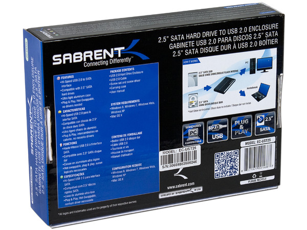 Gabinete SABRENT para Disco Duro de 2.5